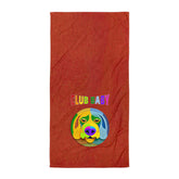 Close-up of the plush texture of Nightingale Song Premium Bath Towel.